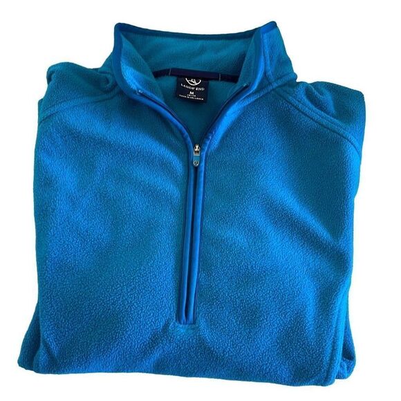 Lands End Micro Fleece 1/4 Zip Jacket/Sweater. Size‎ Medium. Teal blue - Picture 3 of 7